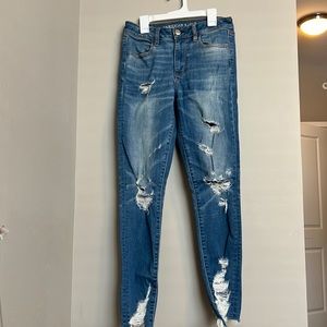 American eagle ripped skinny jeans size 4